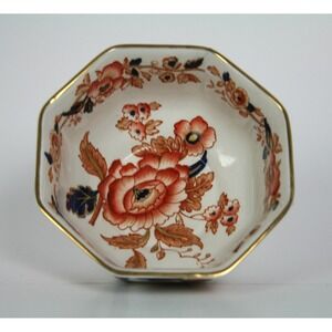 Wedgwood & Co Old Castle Octagonal Bowl Imari Floral Gold Trim English Ironstone